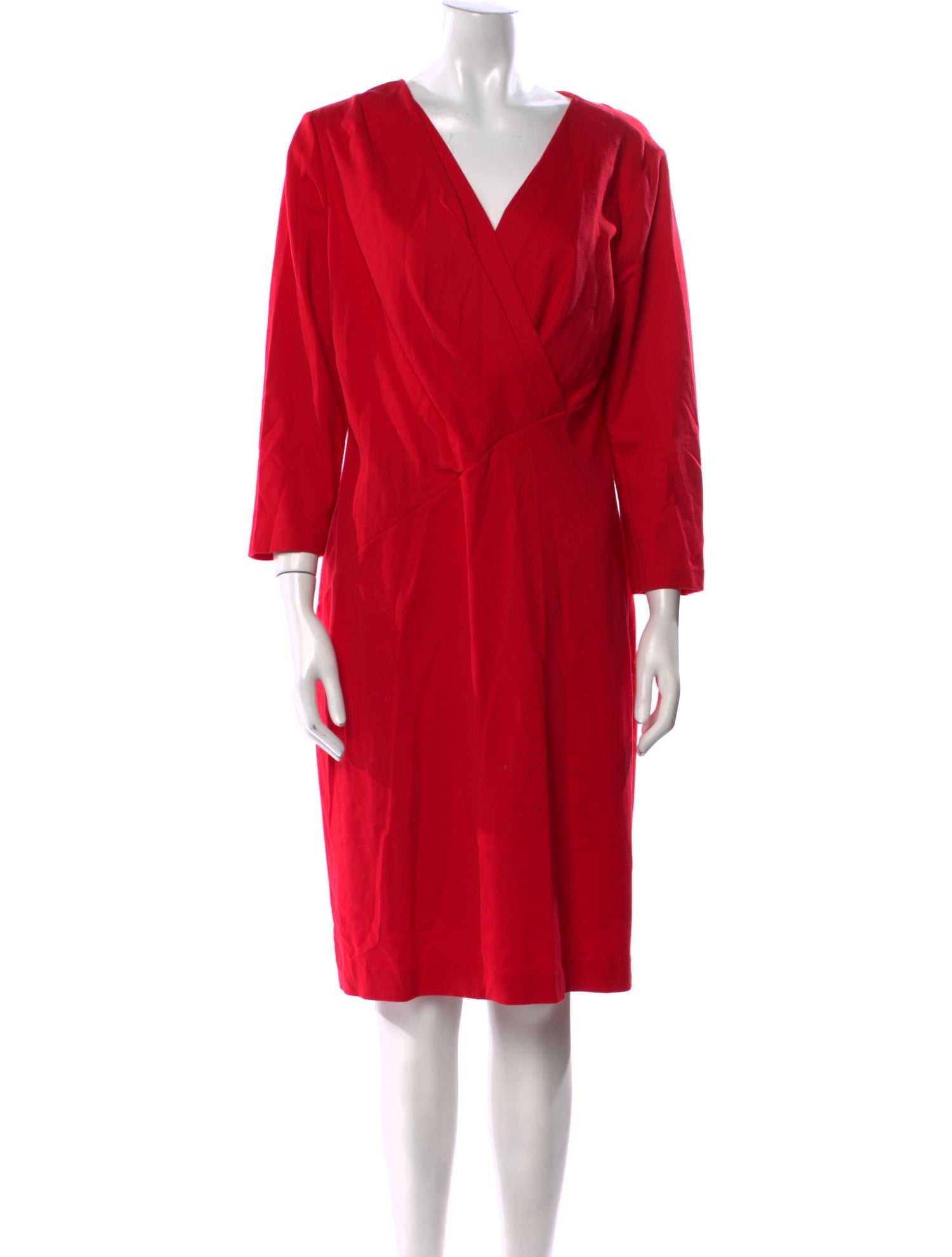 Lafayette 148 V-Neck Knee-Length Dress