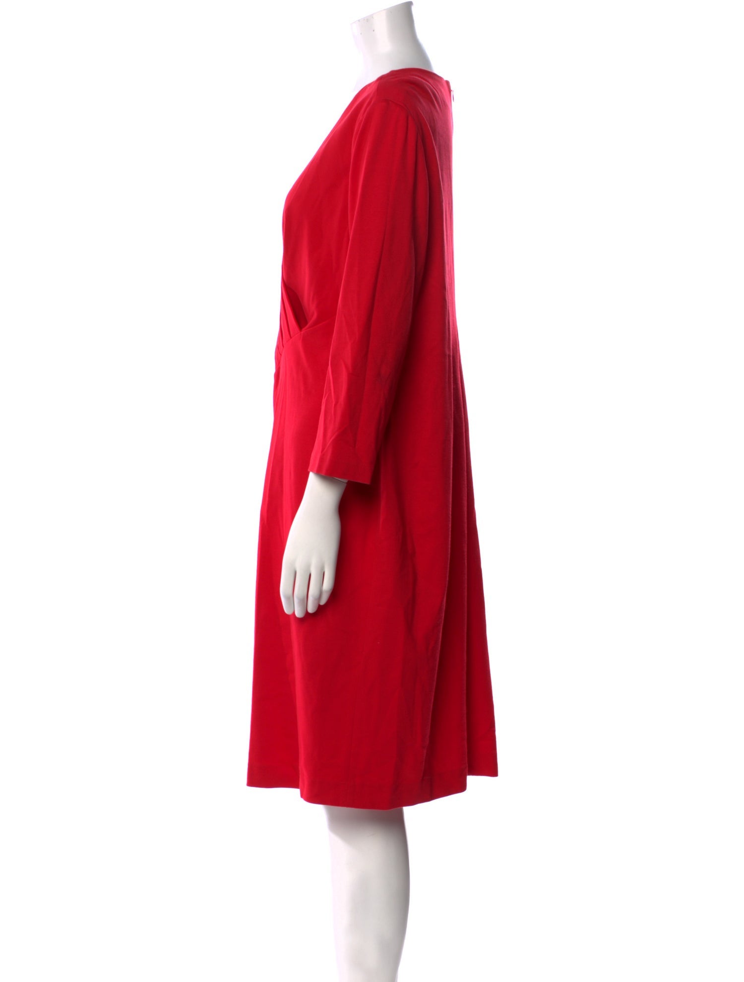 Lafayette 148 V-Neck Knee-Length Dress