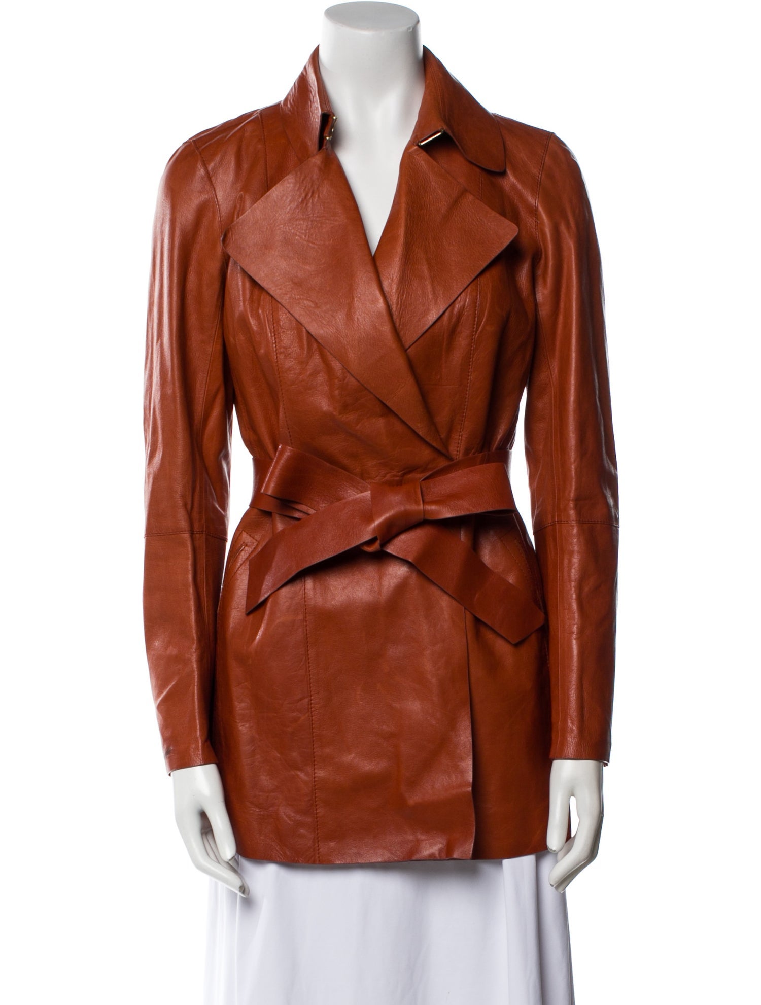 Lafayette 148 Leather Trench Coat
