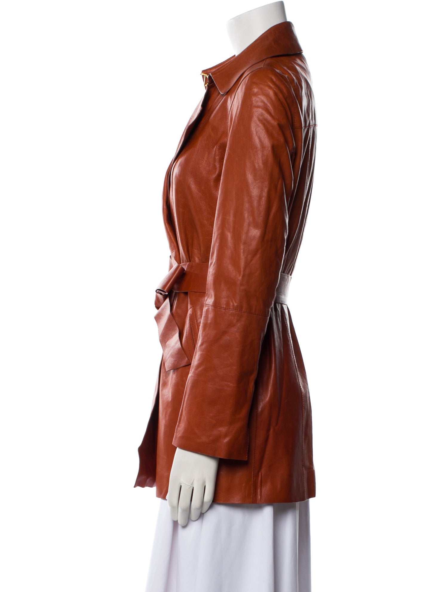 Lafayette 148 Leather Trench Coat