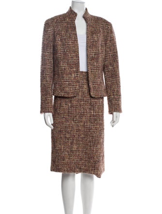 Lafayette 148 Tweed Pattern Skirt Suit