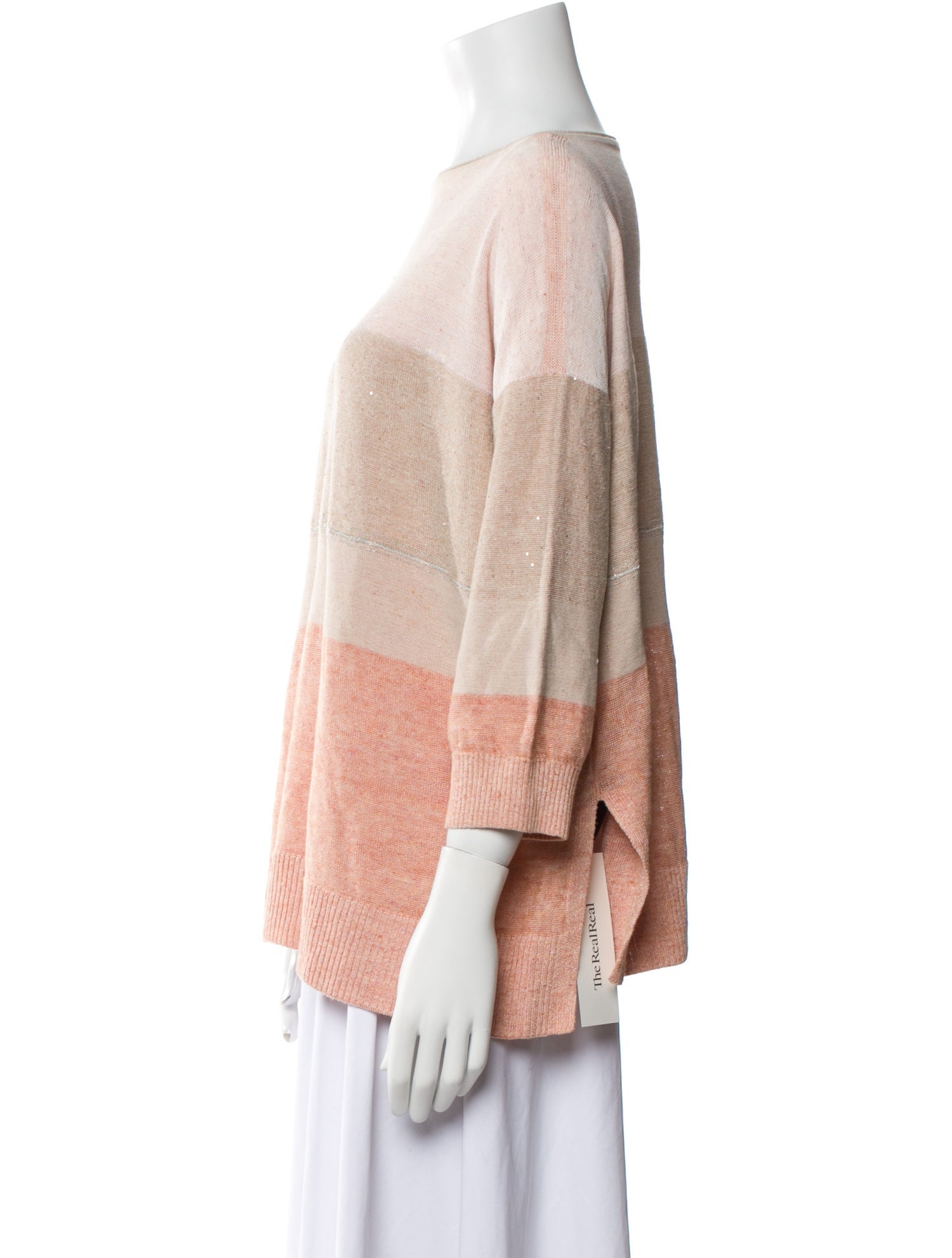 Lafayette 148 Linen Striped Sweater