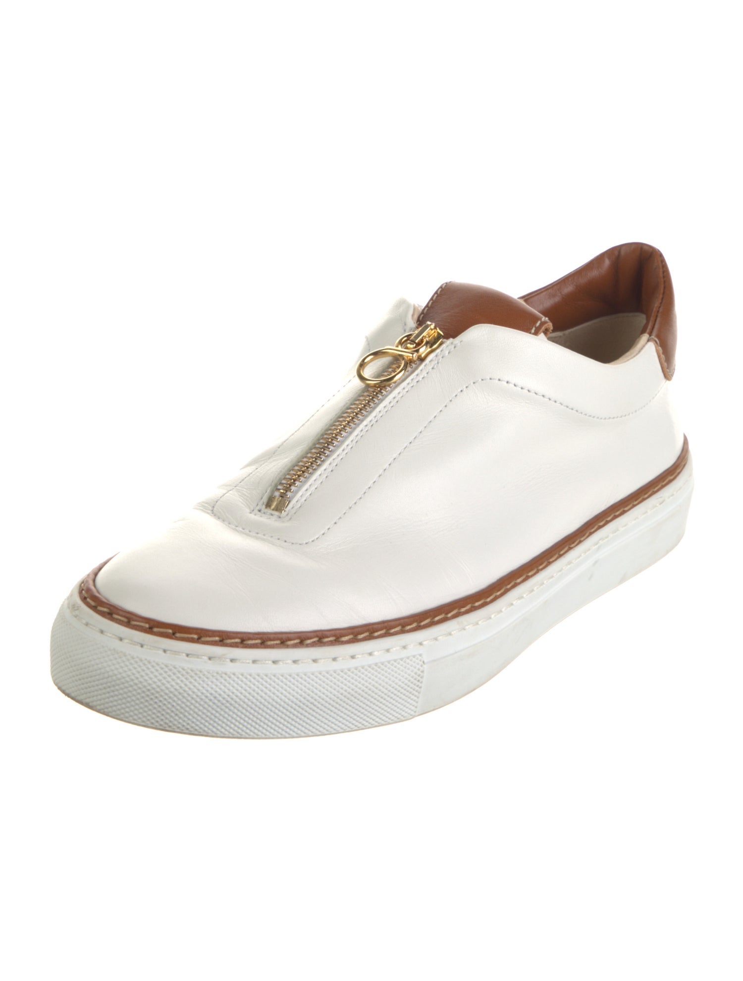 Lafayette 148 Leather Colorblock Pattern Sneakers