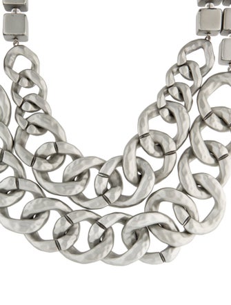 Lafayette 148 Hammered Chain Block Necklace