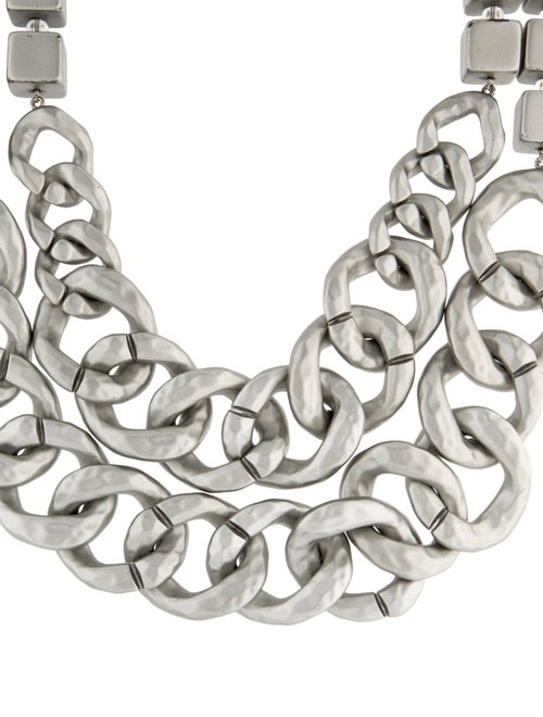 Lafayette 148 Hammered Chain Block Necklace