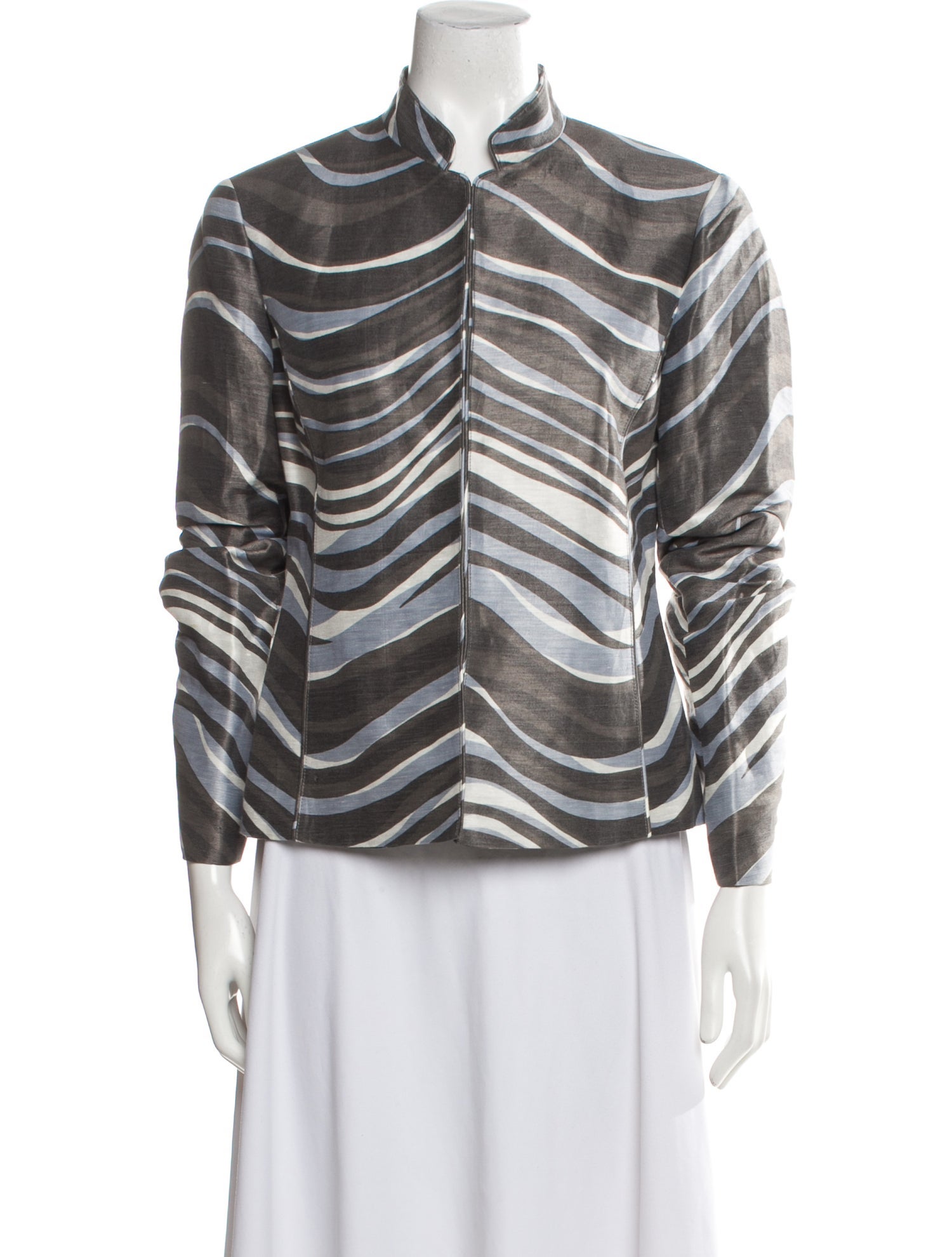 Lafayette 148 Linen Animal Print Jacket