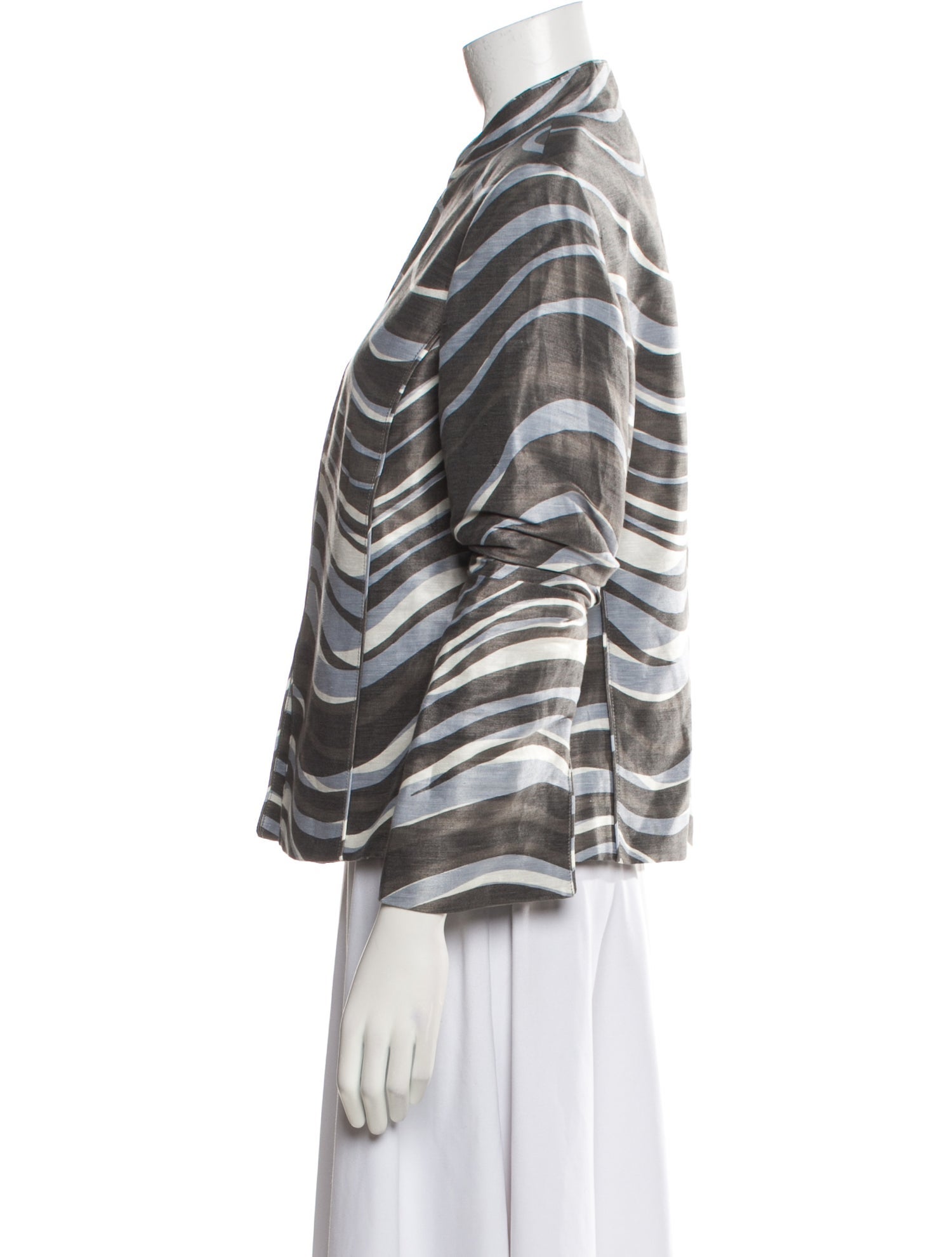 Lafayette 148 Linen Animal Print Jacket