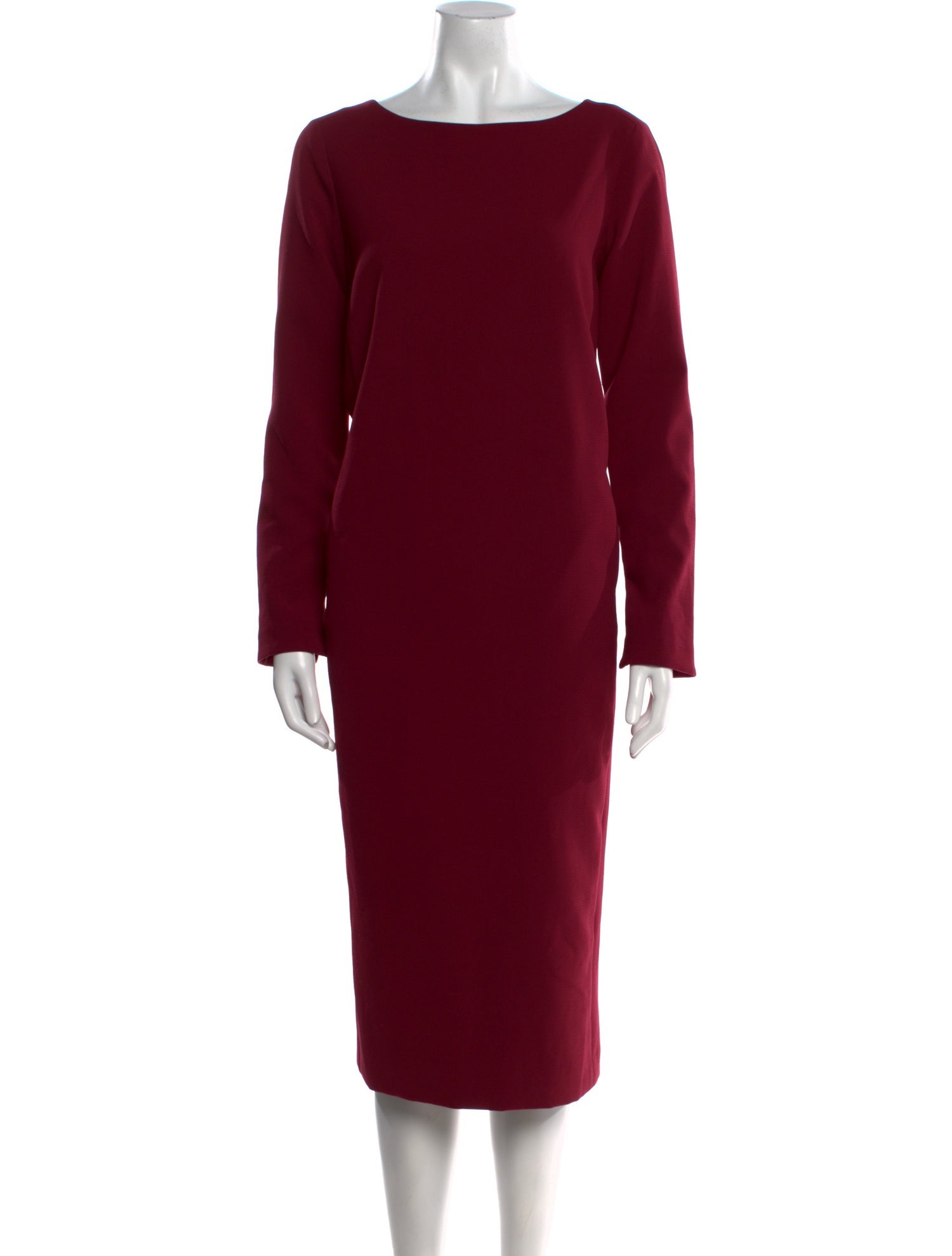 Lafayette 148 Bateau Neckline Midi Length Dress