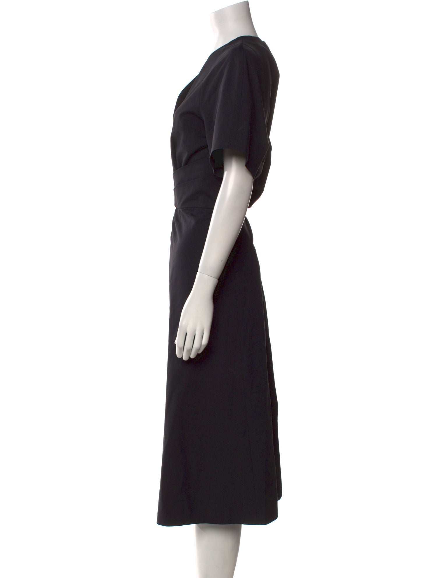 Lafayette 148 V-Neck Midi Length Dress