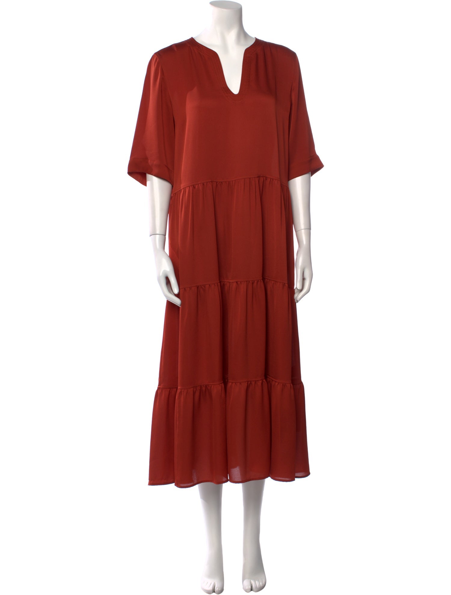 Lafayette 148 V-Neck Long Dress