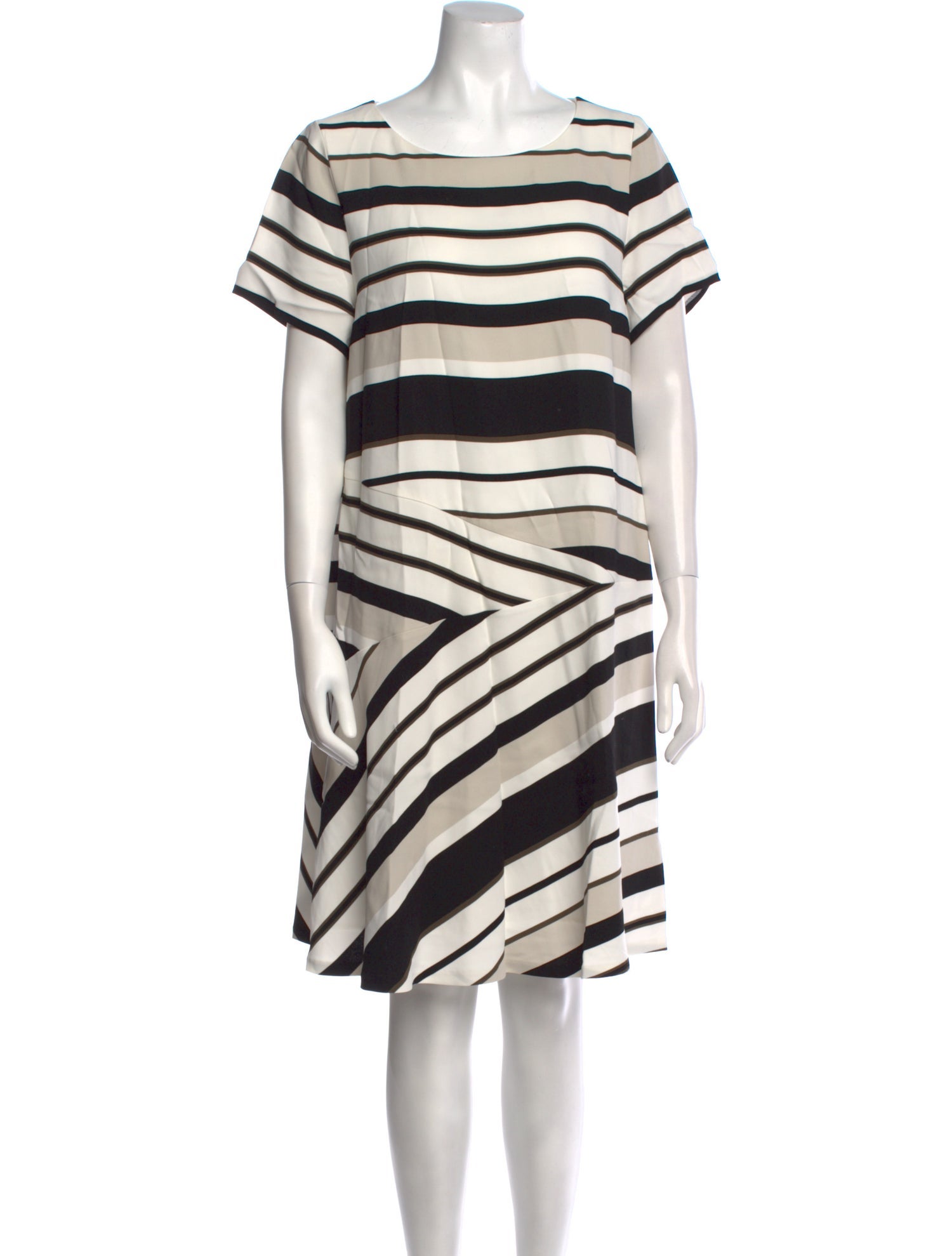 Lafayette 148 Striped Knee-Length Dress