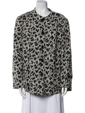 Lafayette 148 Wool Printed Jacket