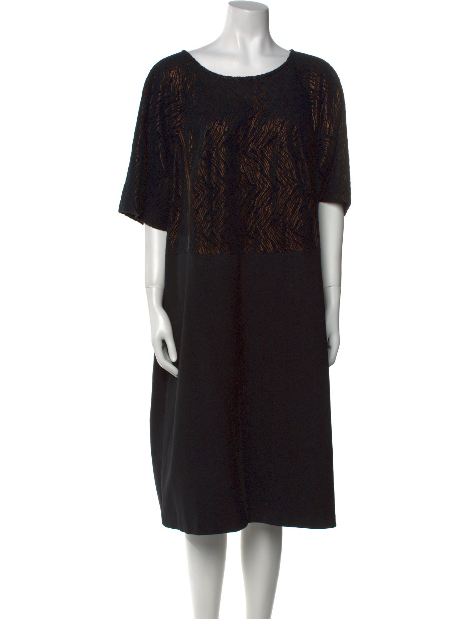 Lafayette 148 Scoop Neck Midi Length Dress