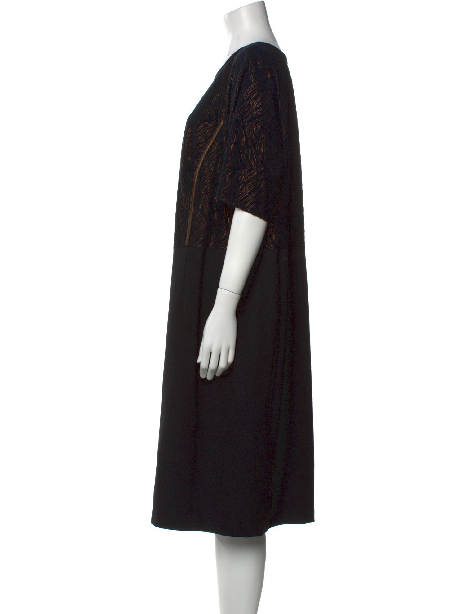 Lafayette 148 Scoop Neck Midi Length Dress