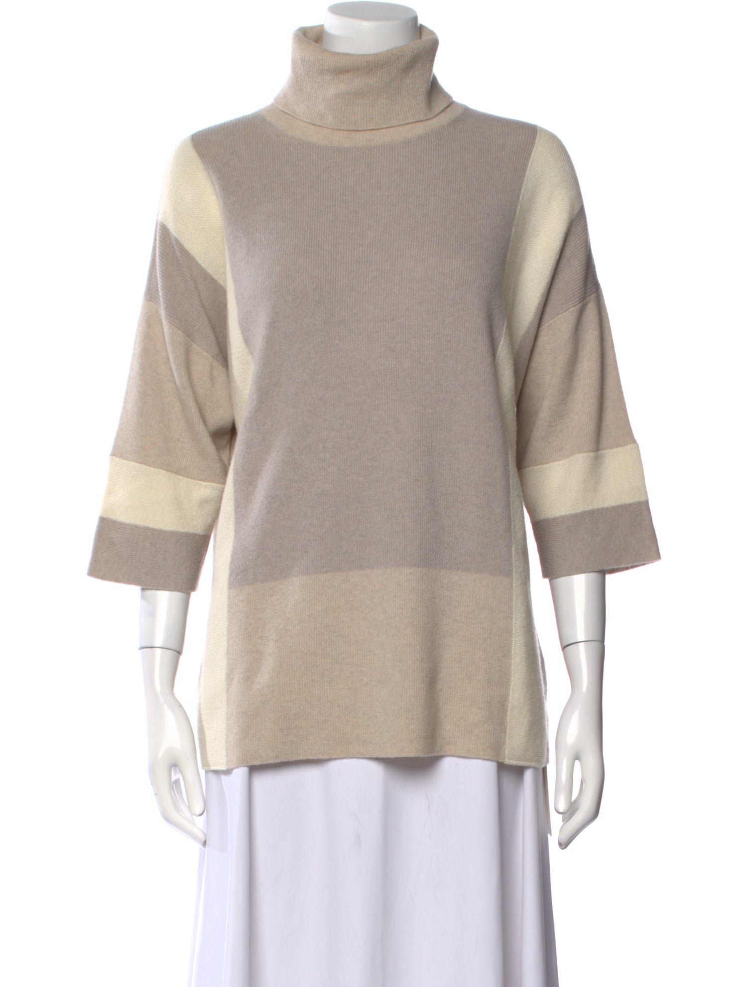 Lafayette 148 Wool Colorblock Pattern Sweater