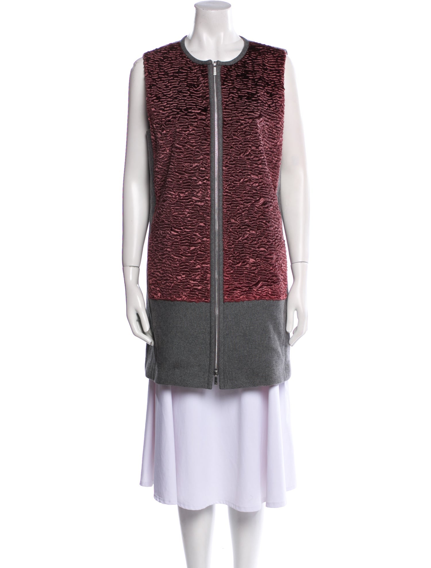 Lafayette 148 Wool Colorblock Pattern Coat