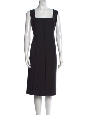 Lafayette 148 Square Neckline Midi Length Dress