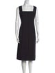 Lafayette 148 Square Neckline Midi Length Dress