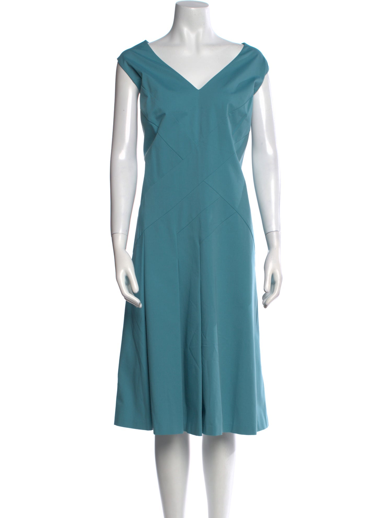 Lafayette 148 V-Neck Midi Length Dress