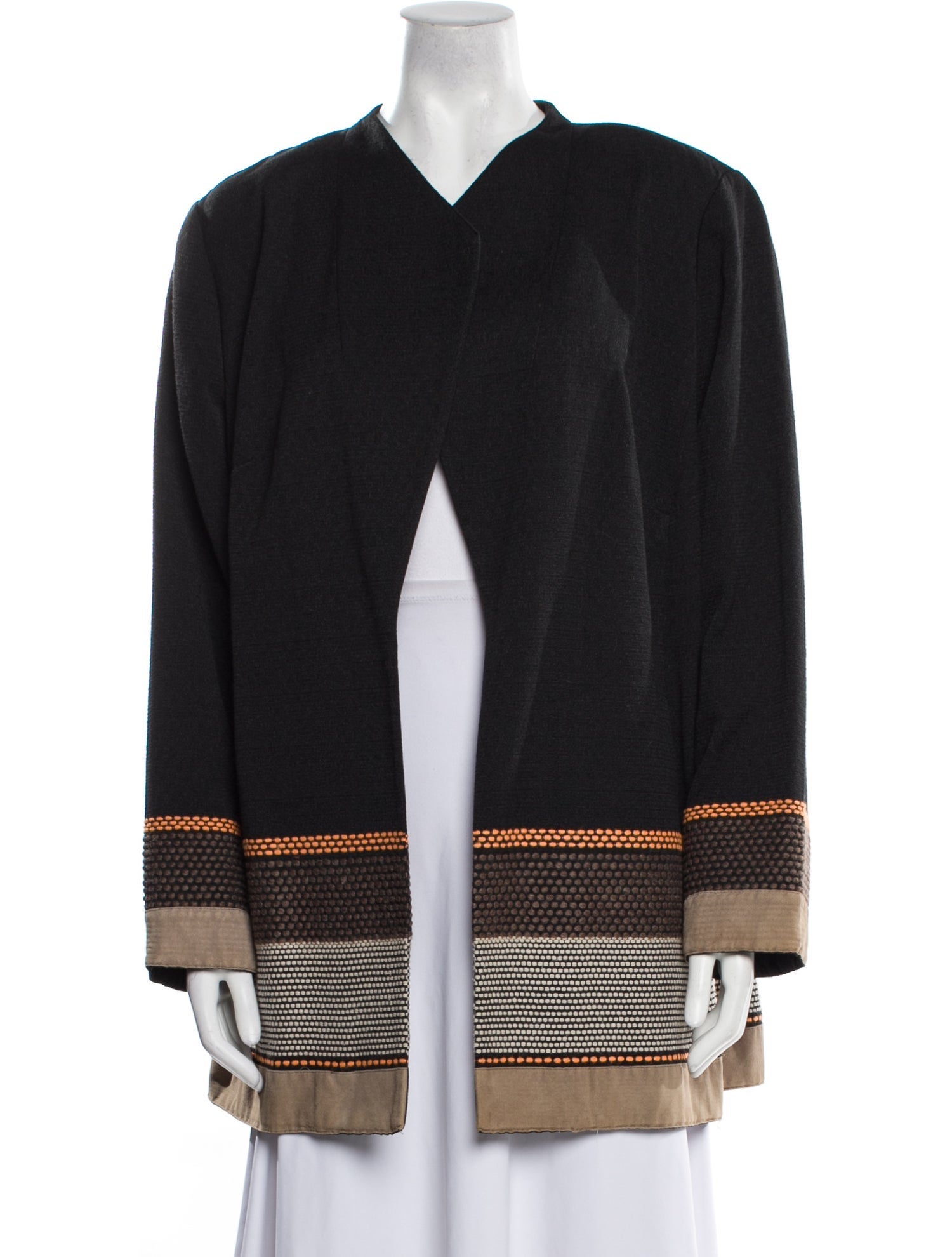 Lafayette 148 Striped Faux Fur Jacket