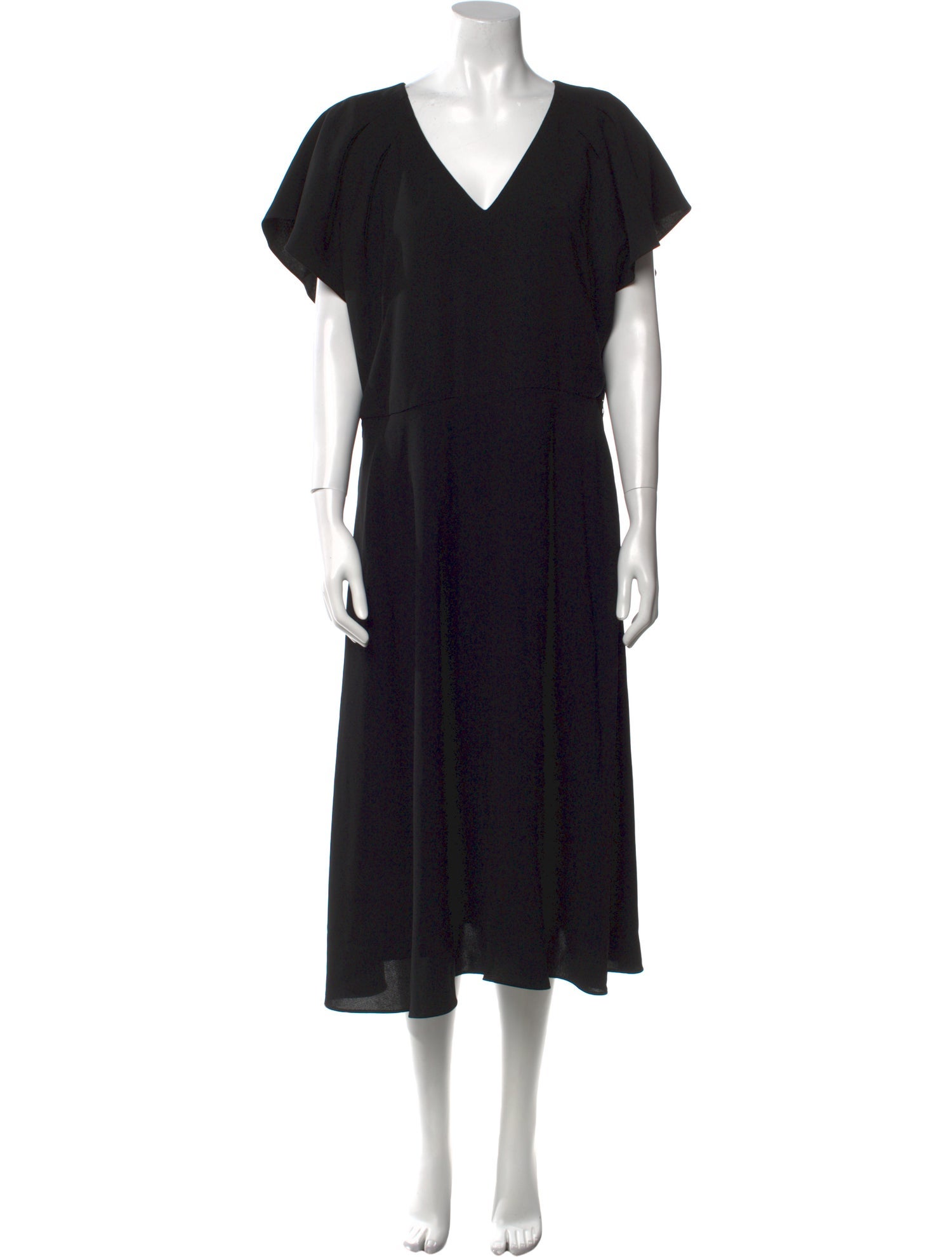 Lafayette 148 V-Neck Midi Length Dress
