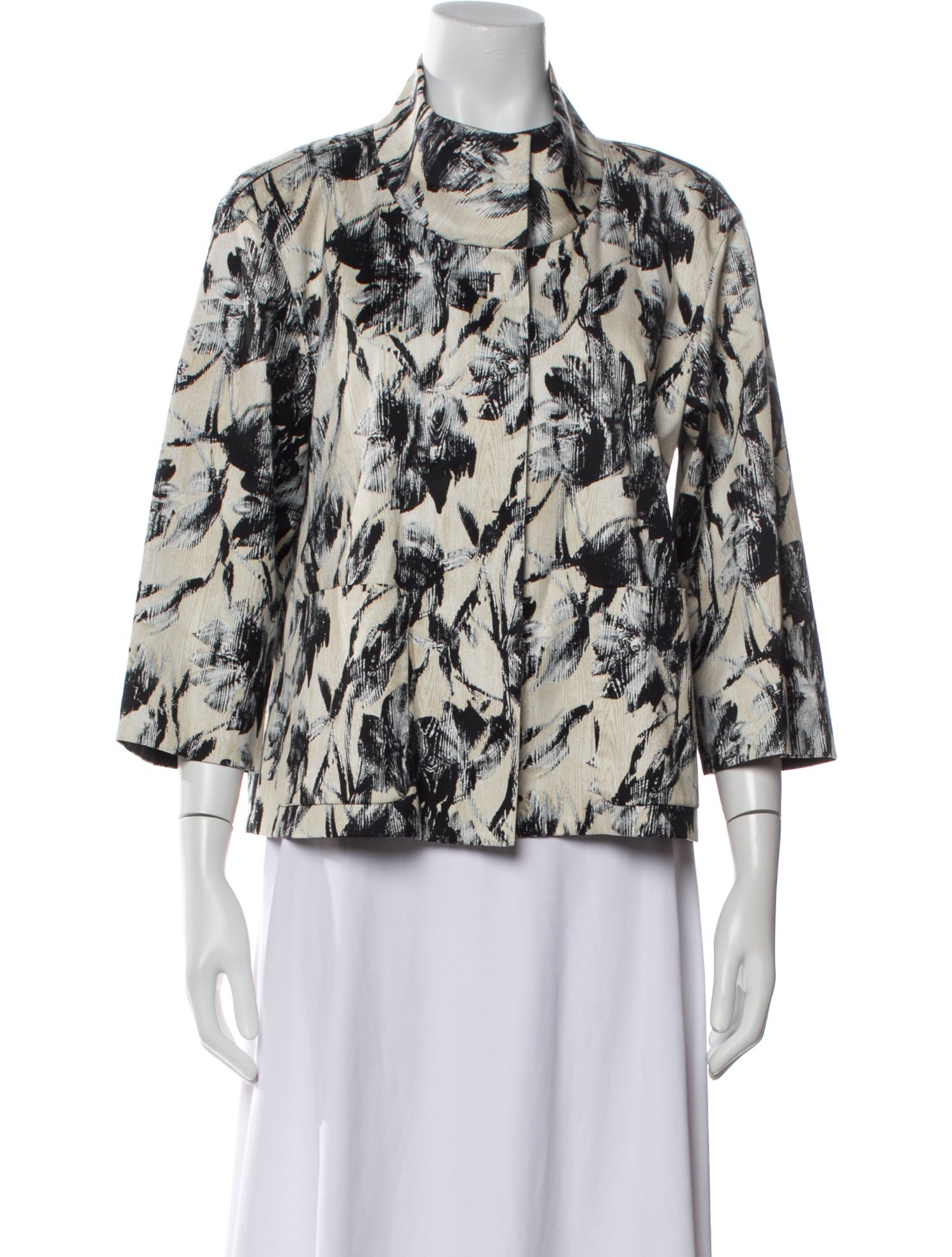 Lafayette 148 Printed Faux Fur Jacket