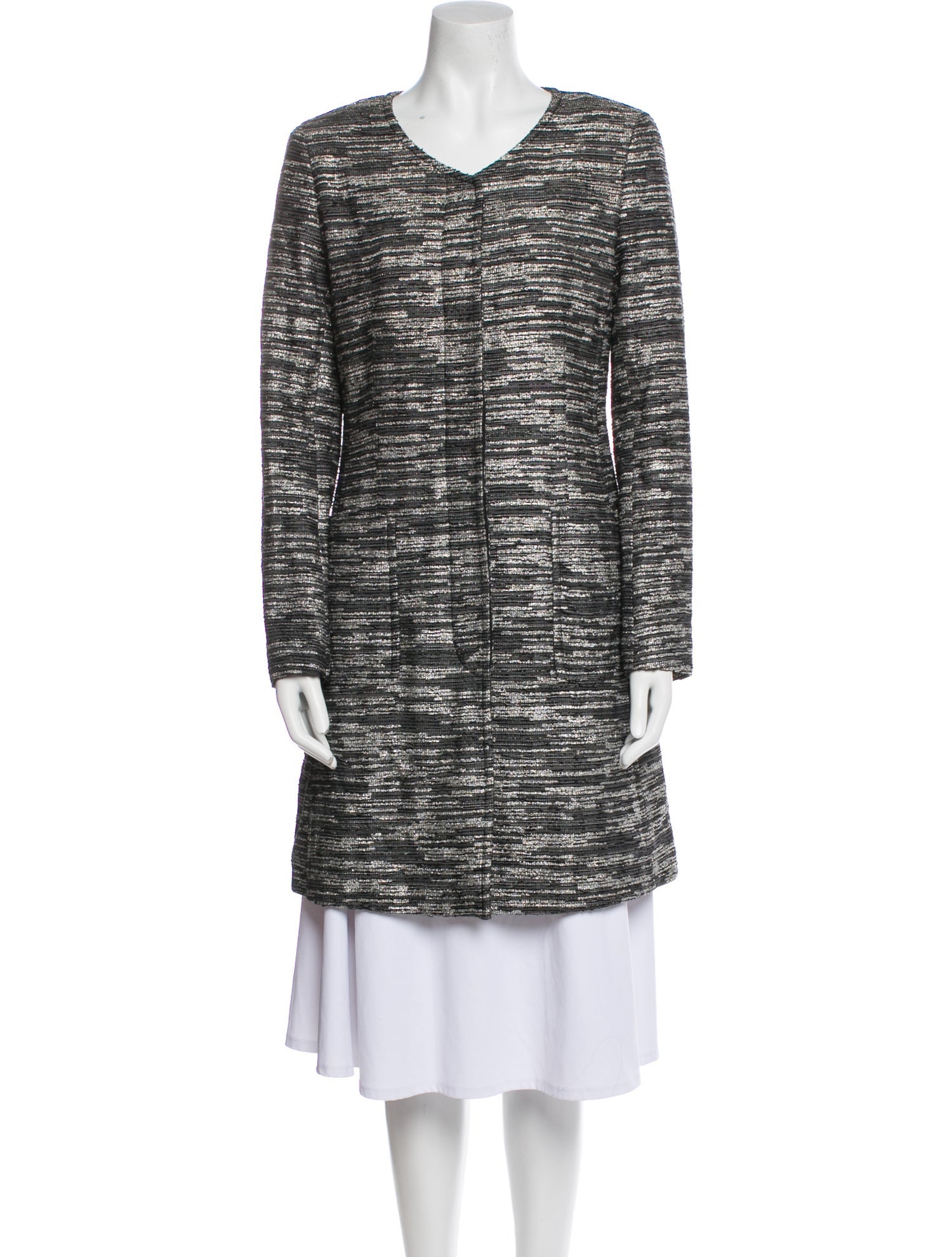 Lafayette 148 Striped Coat