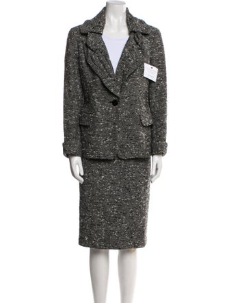 Lafayette 148 Wool Tweed Pattern Skirt Suit