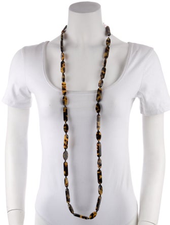 Lafayette 148 Long Resin Bead Necklace