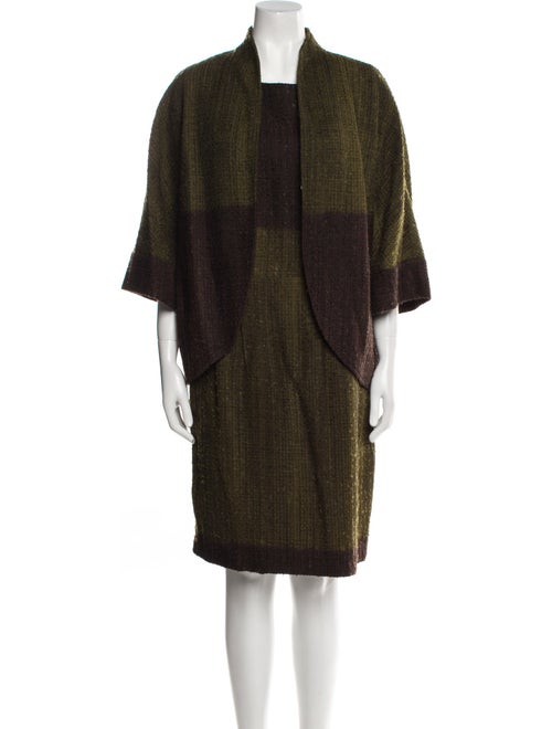 Lafayette 148 Wool Colorblock Pattern Dress Set