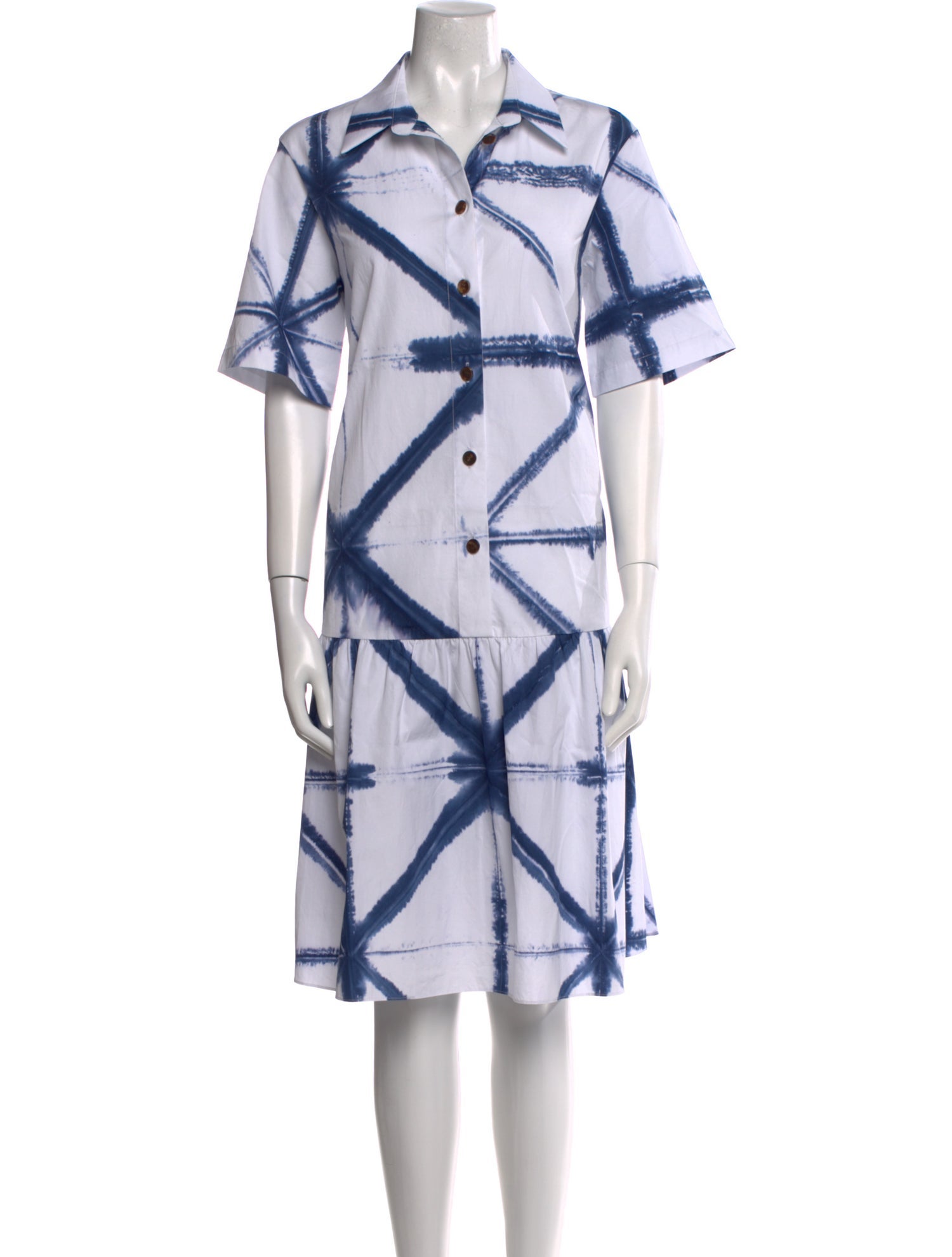 Lafayette 148 Tie-Dye Print Midi Length Dress