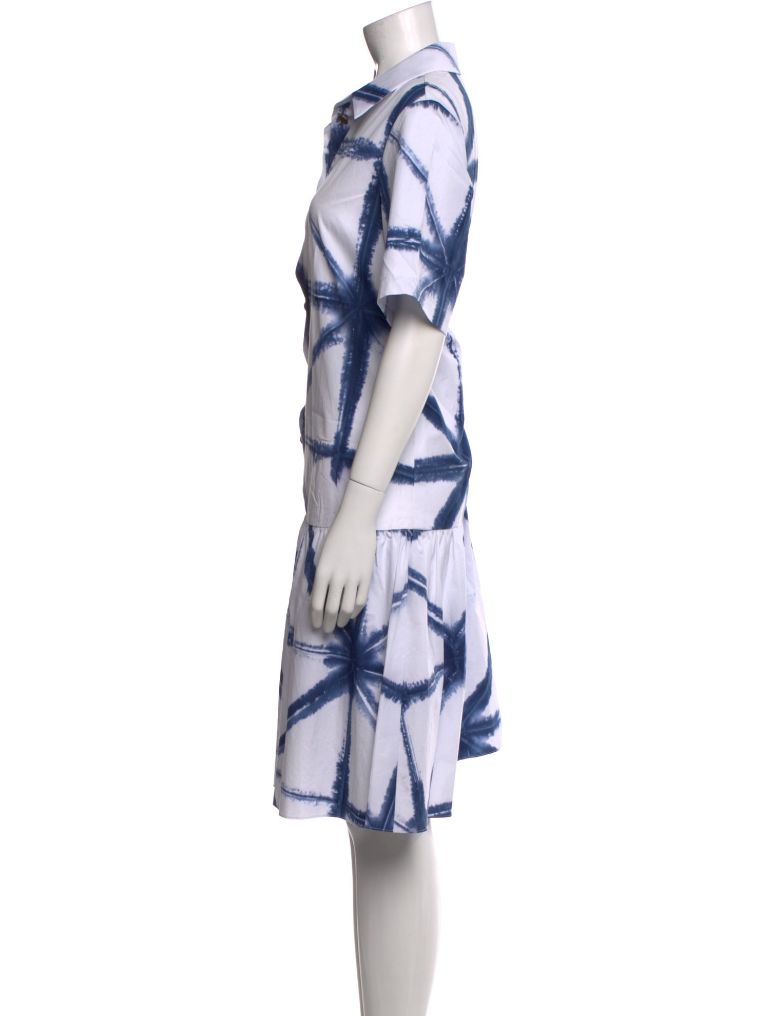 Lafayette 148 Tie-Dye Print Midi Length Dress