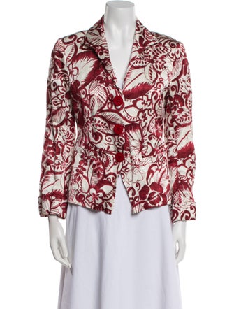 Lafayette 148 Silk Floral Print Blazer