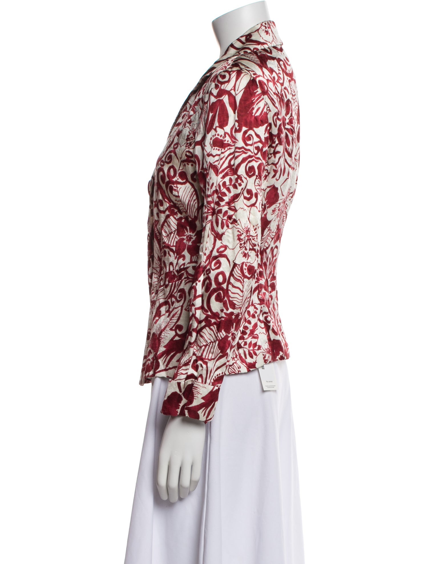 Lafayette 148 Silk Floral Print Blazer