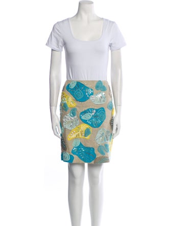 Lafayette 148 Linen Printed Skirt Set