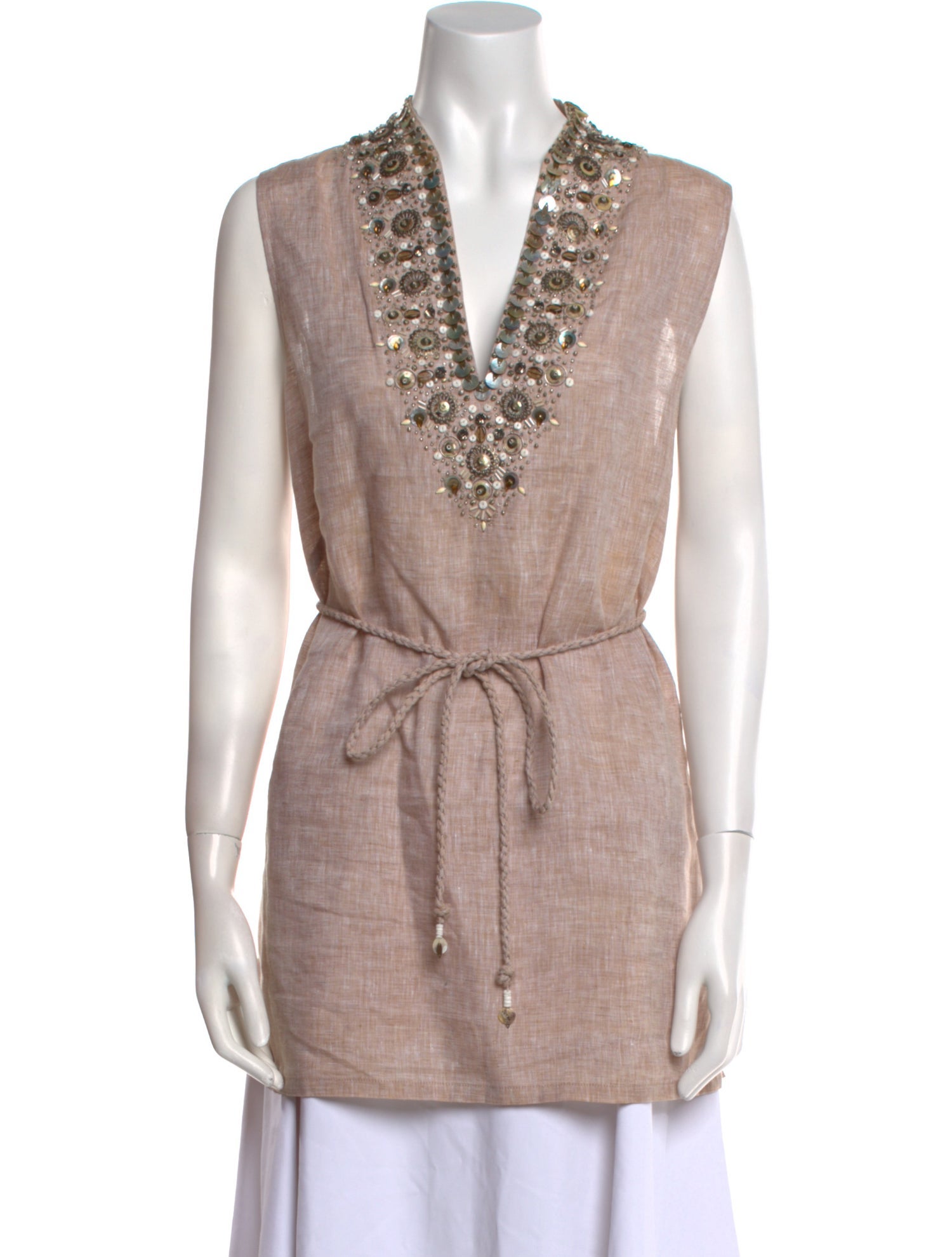 Lafayette 148 Linen V-Neck Tunic