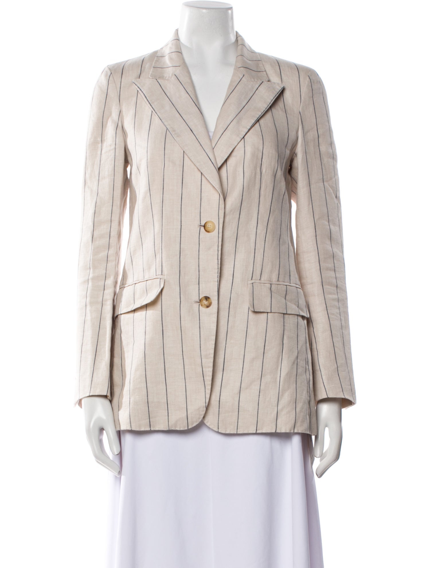 Lafayette 148 Linen Striped Blazer