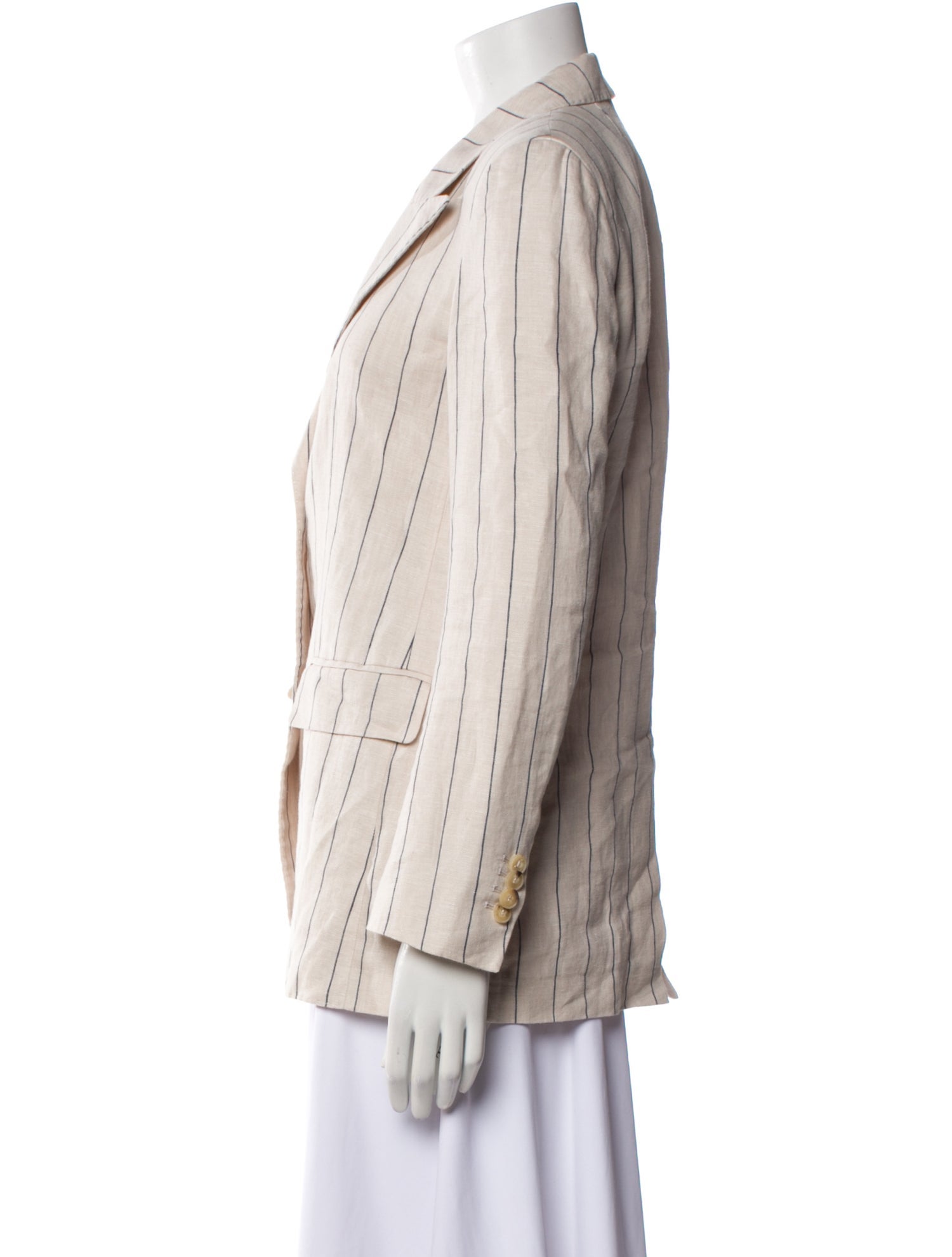 Lafayette 148 Linen Striped Blazer