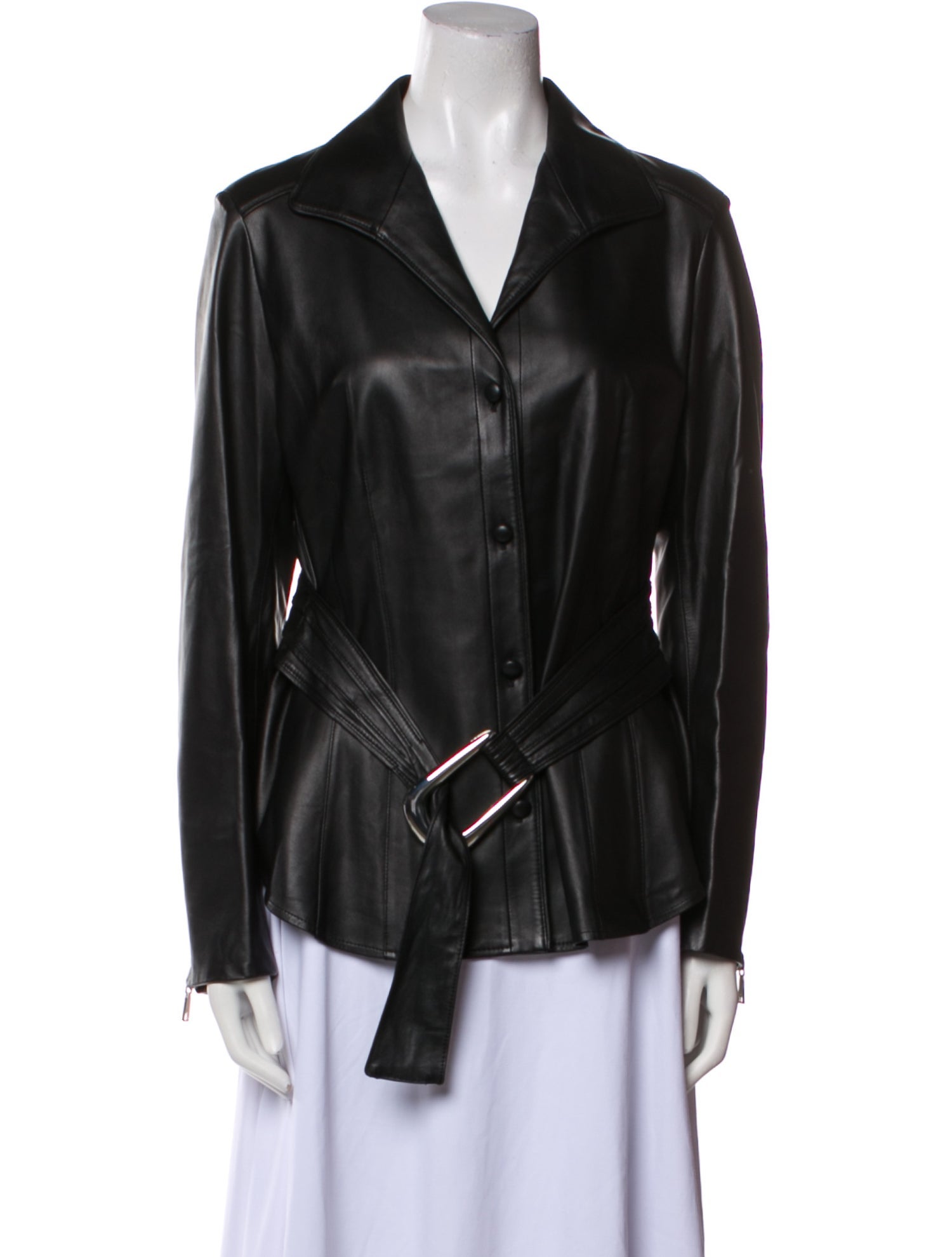 Lafayette 148 Leather Blazer