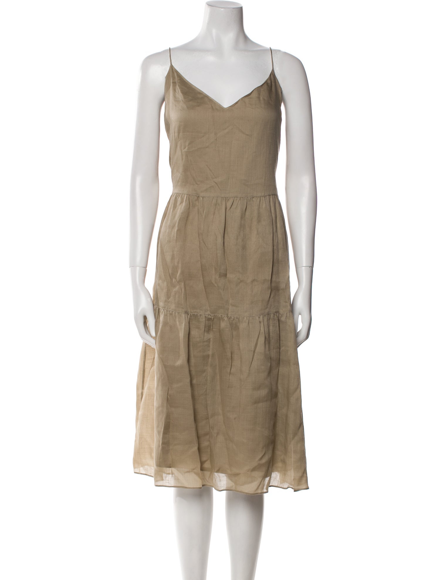 Lafayette 148 V-Neck Midi Length Dress