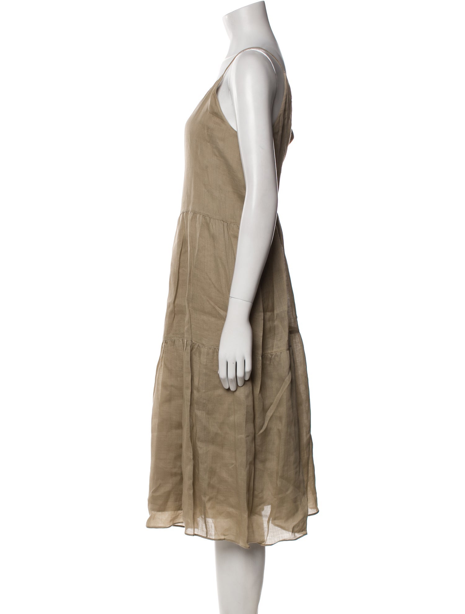 Lafayette 148 V-Neck Midi Length Dress