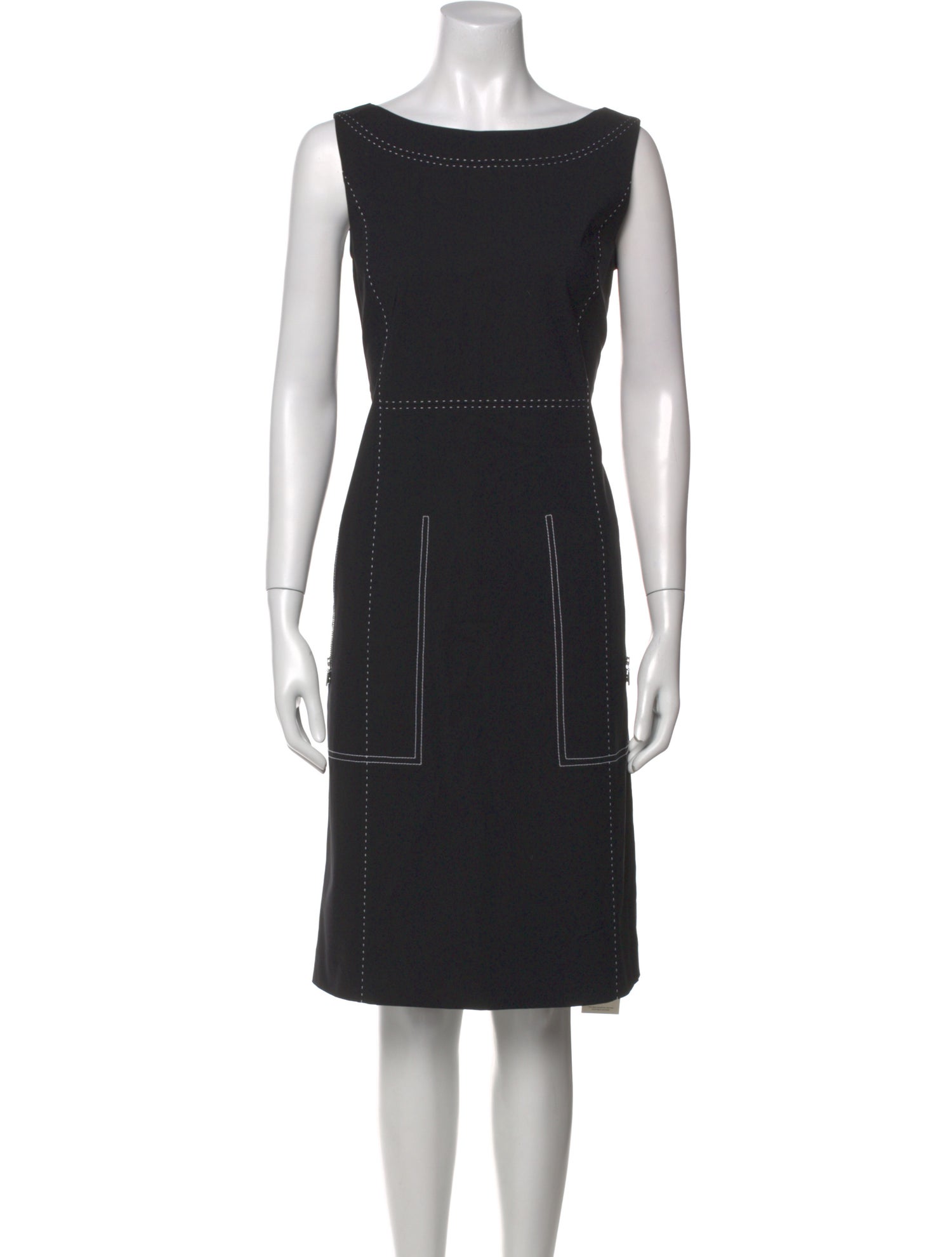 Lafayette 148 Bateau Neckline Knee-Length Dress