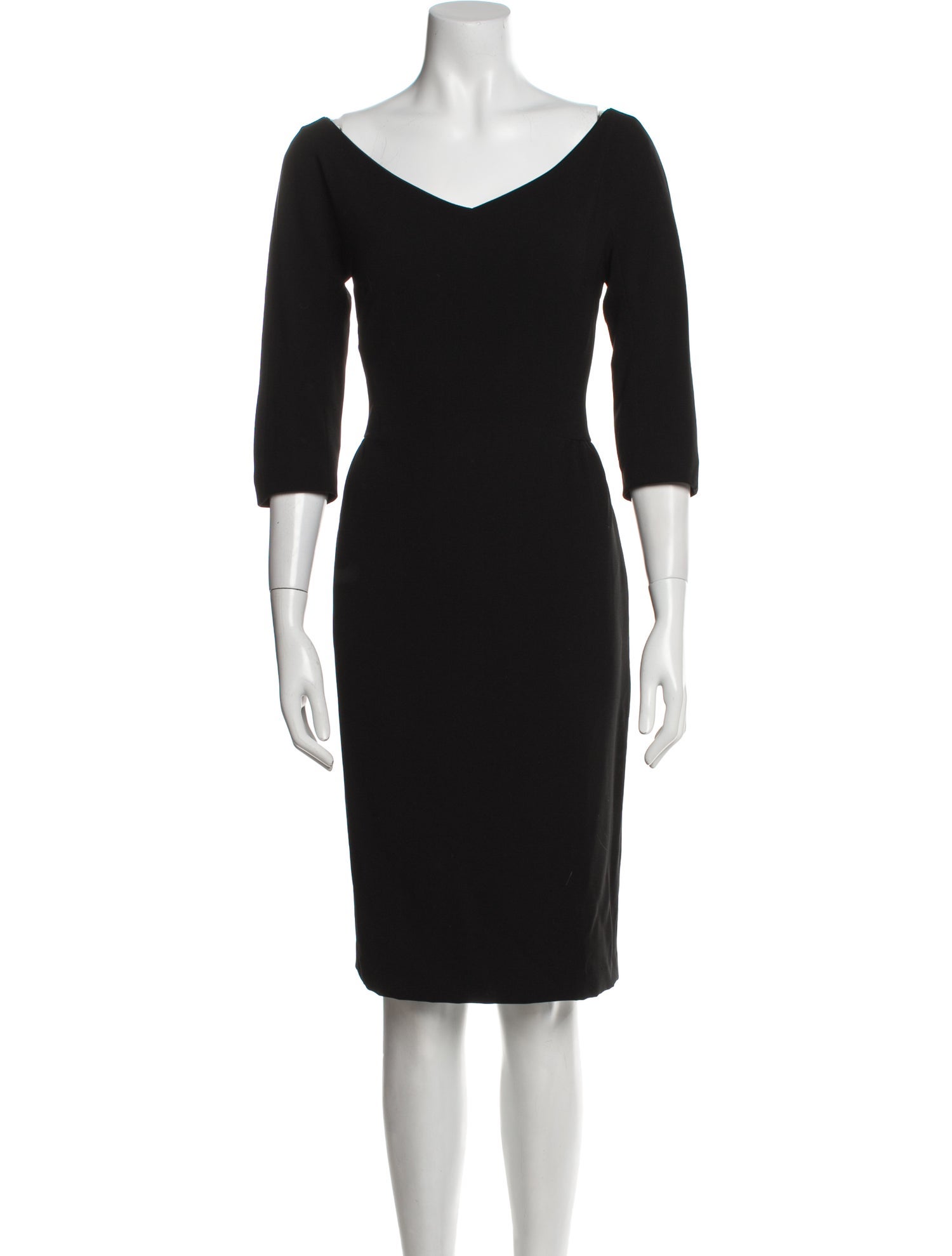 Lafayette 148 V-Neck Knee-Length Dress