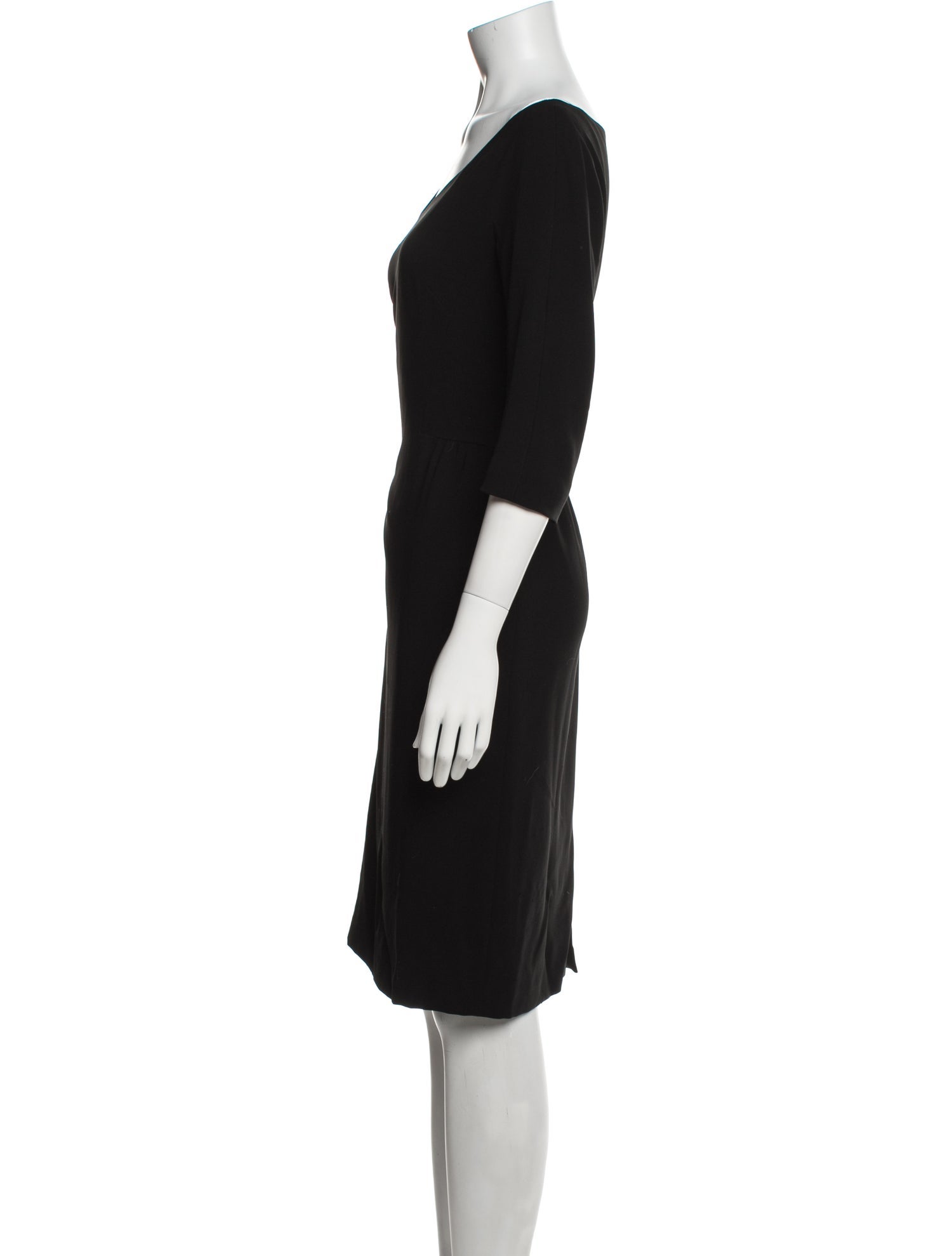 Lafayette 148 V-Neck Knee-Length Dress