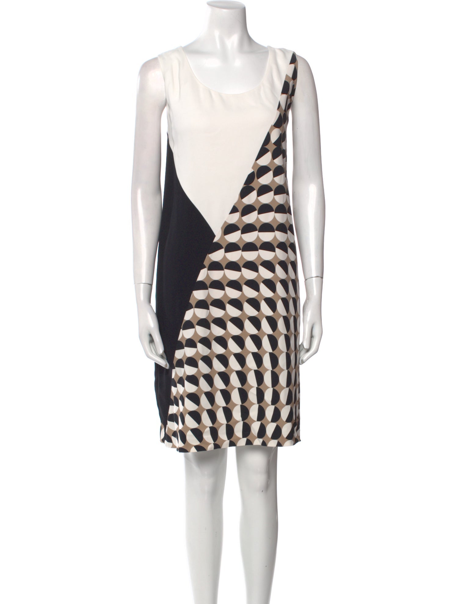 Lafayette 148 Polka Dot Print Knee-Length Dress