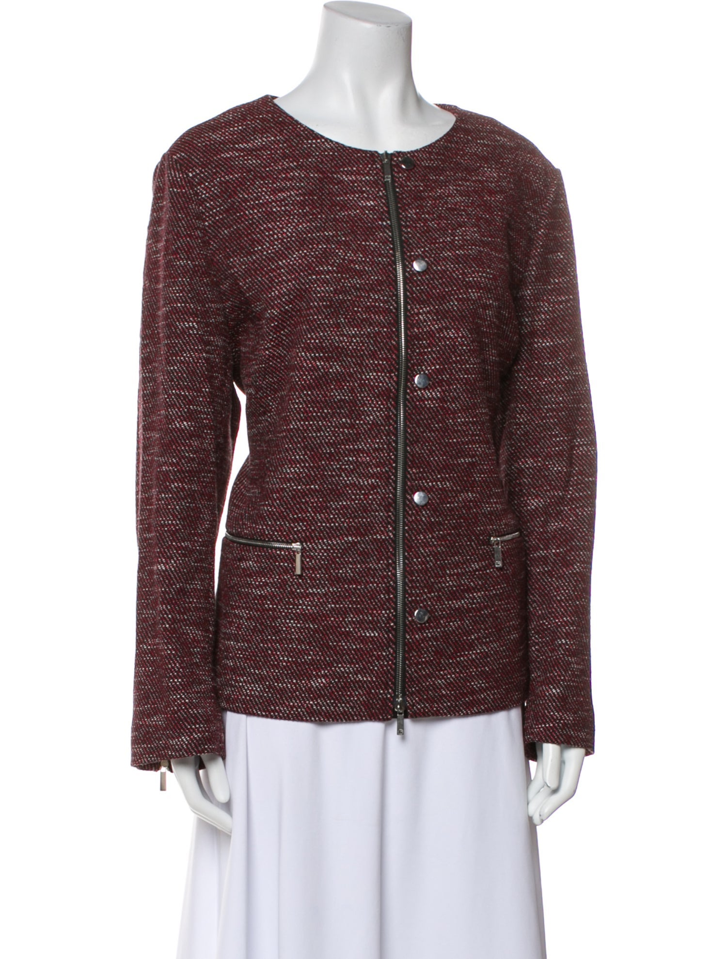 Lafayette 148 Virgin Wool Striped Evening Jacket