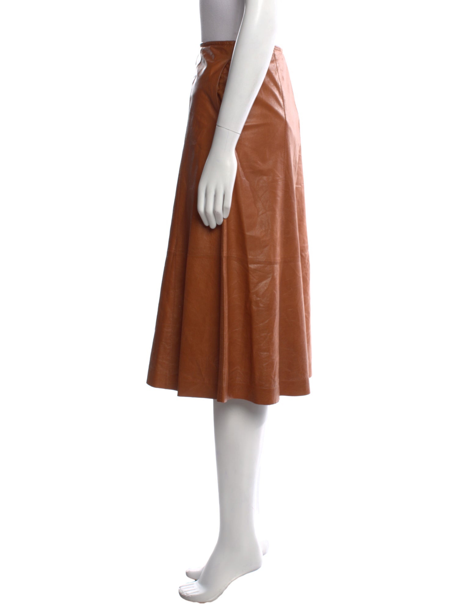 Lafayette 148 Leather Knee-Length Skirt