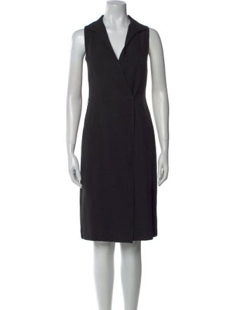 Lafayette 148 V-Neck Knee-Length Dress