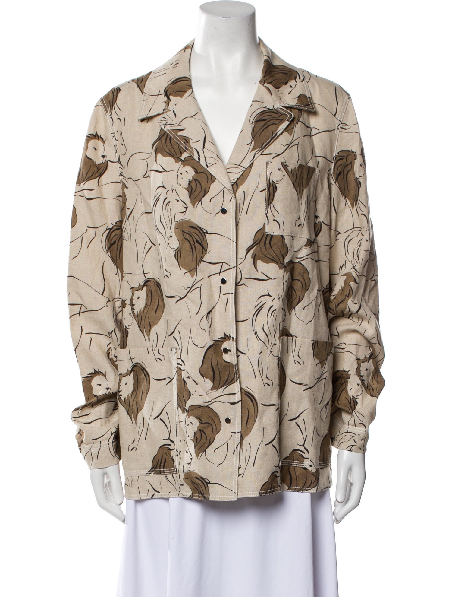 Lafayette 148 Linen Floral Print Blazer