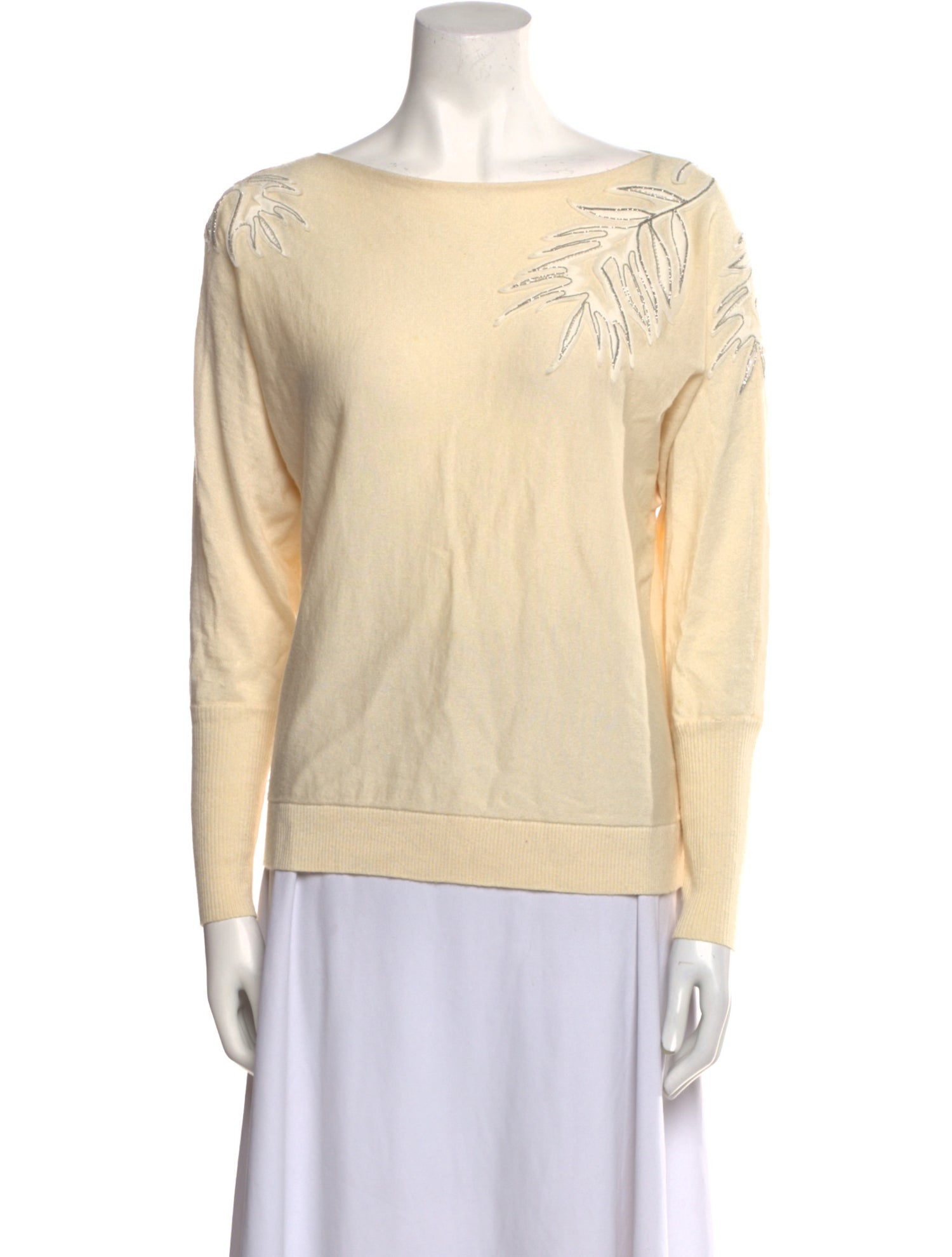 Lafayette 148 Cashmere Bateau Neckline Sweater